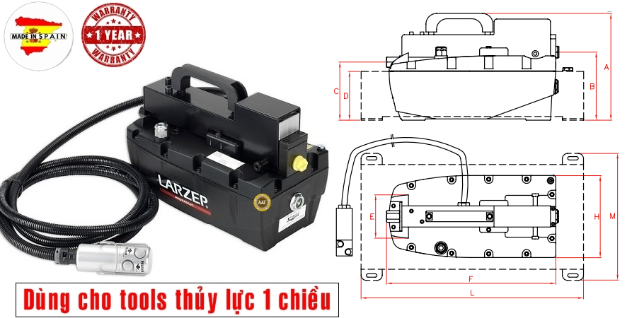 Air hydraulic pumps, zr19207, bom khi nen thuy luc, larzep/spain, bom tay thuy luc, bom dien thuy luc, kich thuy luc 1 chieu, kich thuy luc 2 chieu,