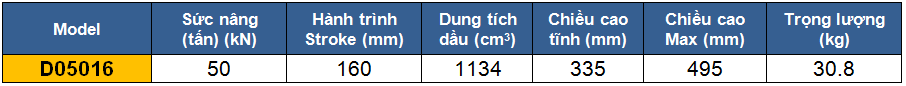 kich thuy luc 2 chieu 50 tan 160 mm